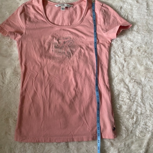 Tommy Hilfiger Short Sleeve T-Shirt, Pink/Blush Color, Size Small - Picture 4 of 10